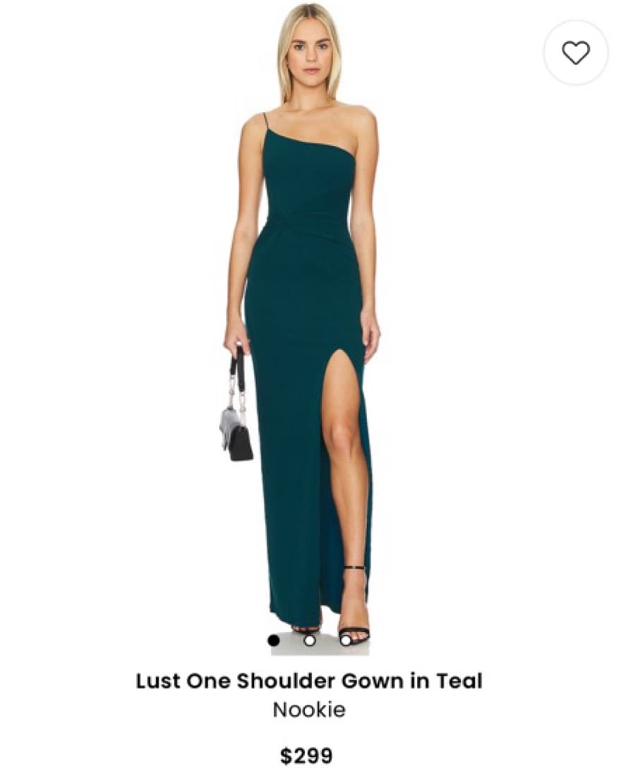 Revolve One Shoulder Gown in Teal - Image 1