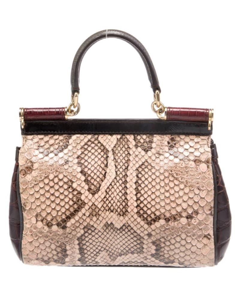 Dolce & Gabbana Snakeskin Top Handle Bag - Image 4