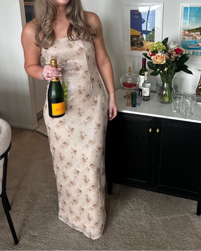 Afton Sequin Strapless Gown - Image 2
