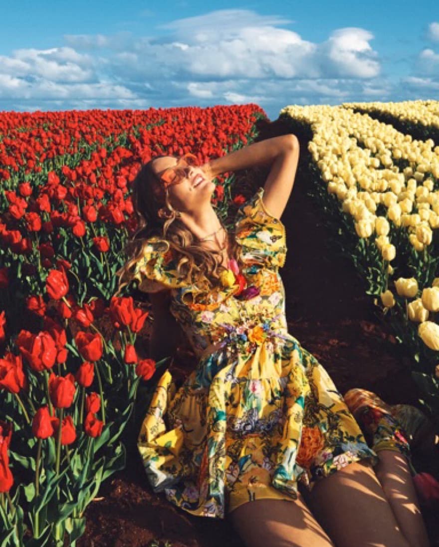 Vibrant Floral Tiered Ruffle Mini Dress - Image 1