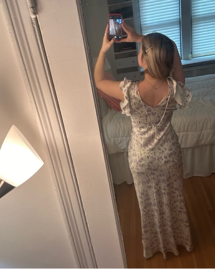 ASTR purple and white floral maxi dress  - Image 3