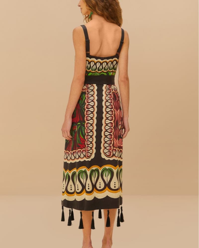 Farm Rio Flowing Scarf Dress - Image 3