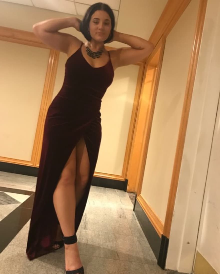 Red Wine Floor length Velvet Gown - Image 1