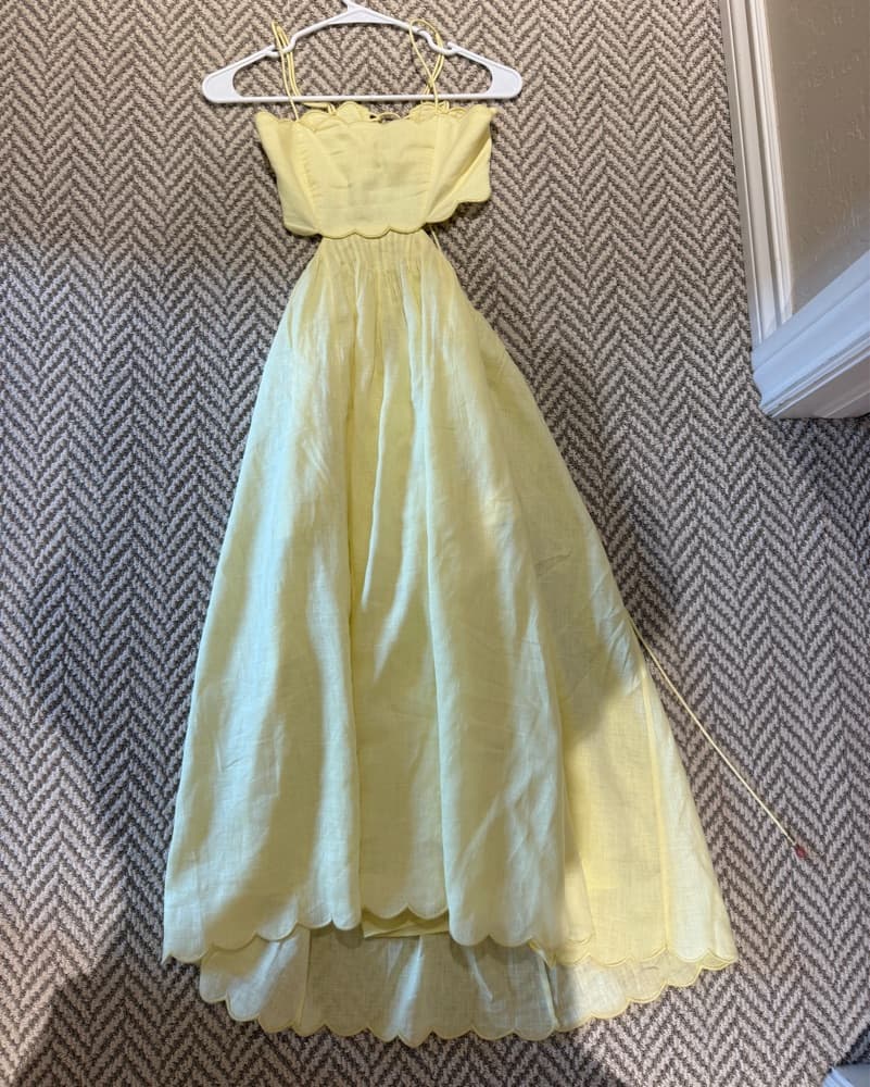 Zimmerman Light Yellow Maxi Dress - Image 2