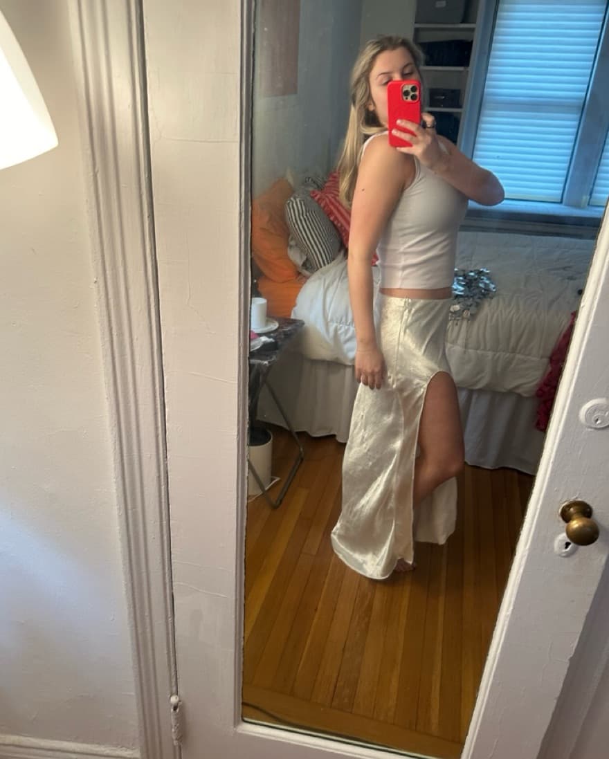 Silk slit maxi skirt - Image 3