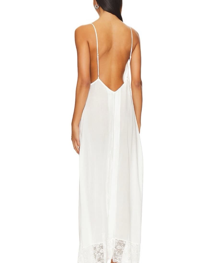 WHITE Indah Penny Maxi Dress In Ivory  - Image 2