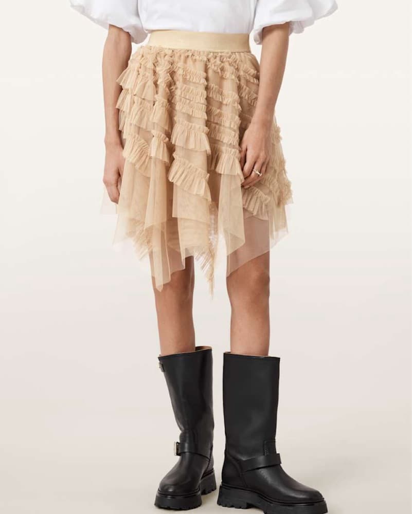 AllSaints Asymmetrical Tulle Skirt - Image 2