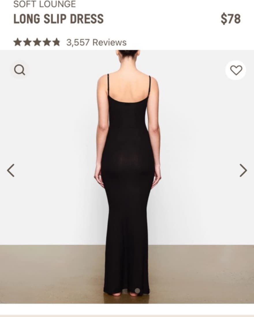 skims soft lounge long slip dress xs - Image 5