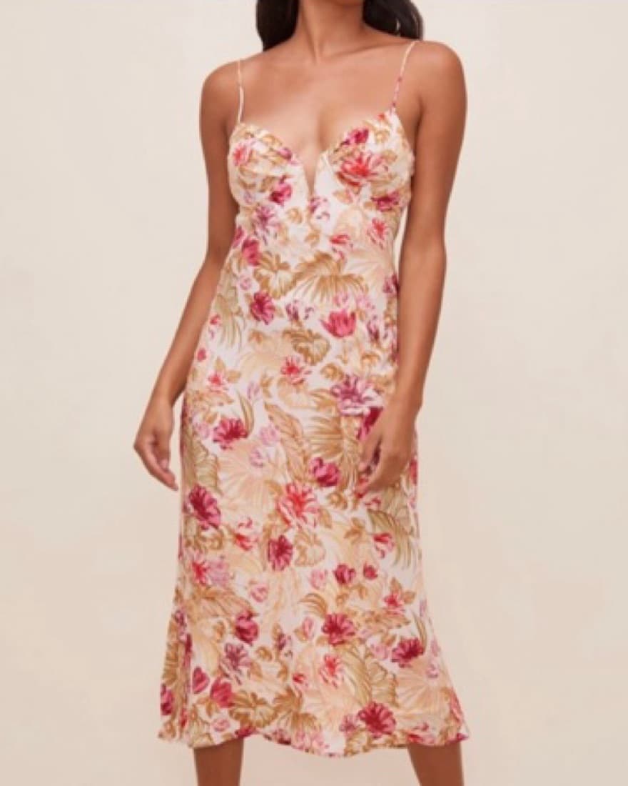 Linen Floral Dress - Image 2