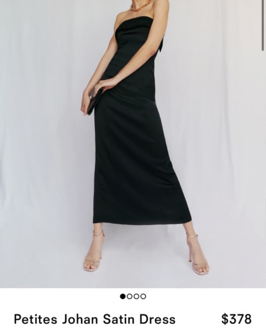 Reformation Satin Black Dress - Image 1