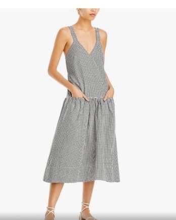 Sasha Dress in Grid Crinkle Cotton - Image 1