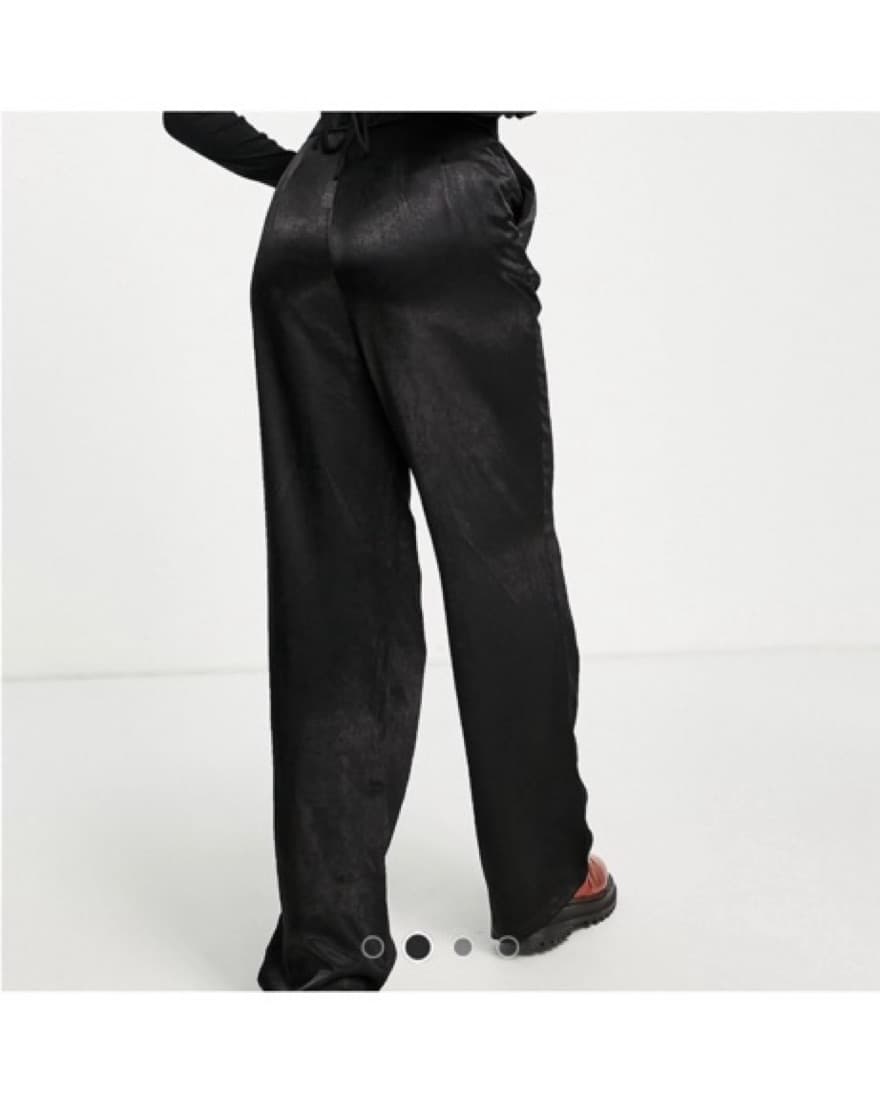 ASOS Stradivarius Black satin pants - Image 2
