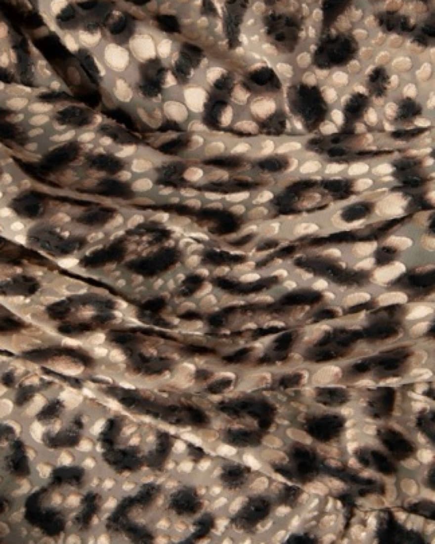IRO Brown Leopard Print Long Sleev Dress - Image 4