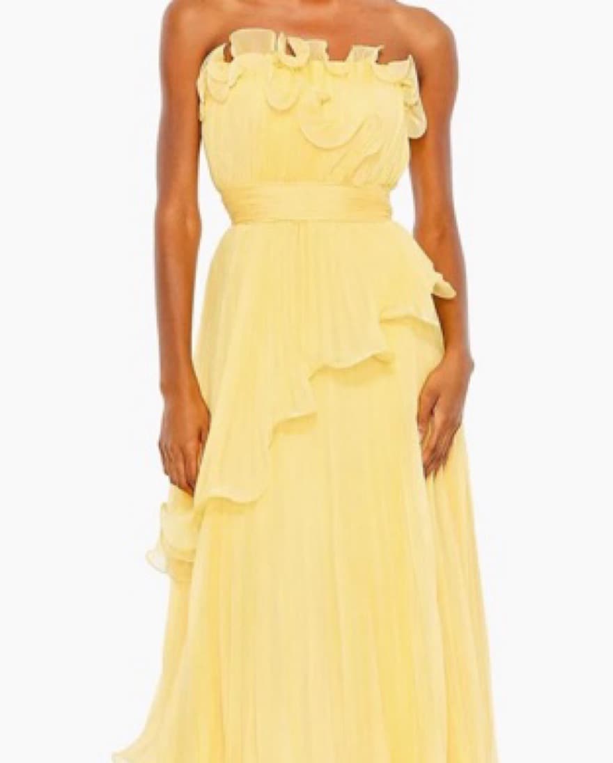 Mac Duggal Yellow Maxi Dress - Image 1