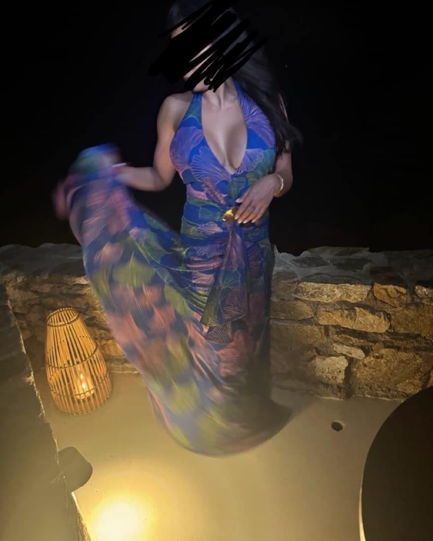 PatBo Blue Halter Maxi Dress - Image 1