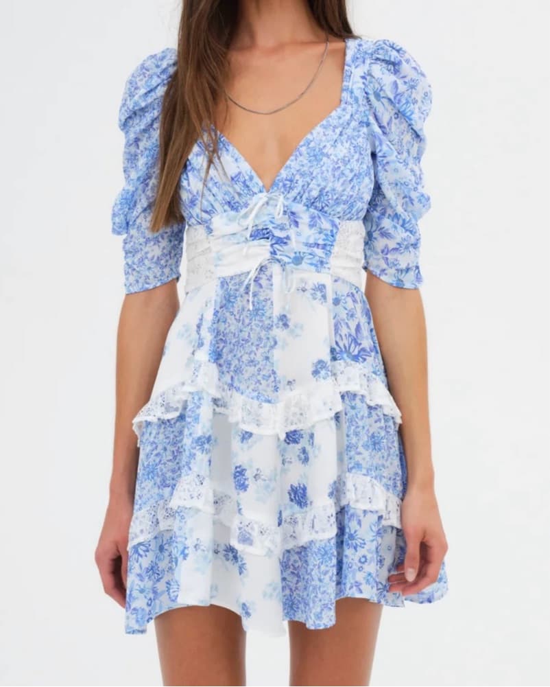 For Love & Lemons Rosalyn Mini - Blue - Image 3