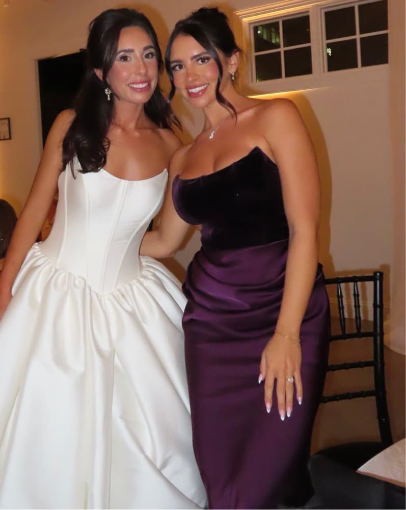 Elegant Purple Strapless Gown- Betsy & A - Image 2