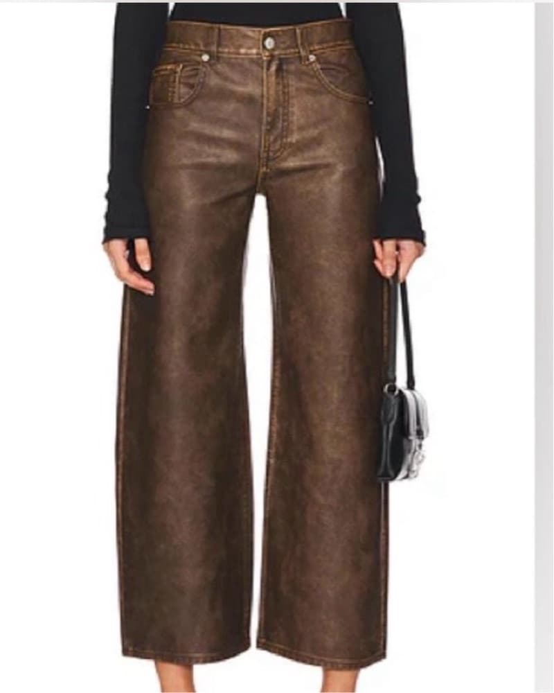 We The Free Brown Leather Pant - Image 1