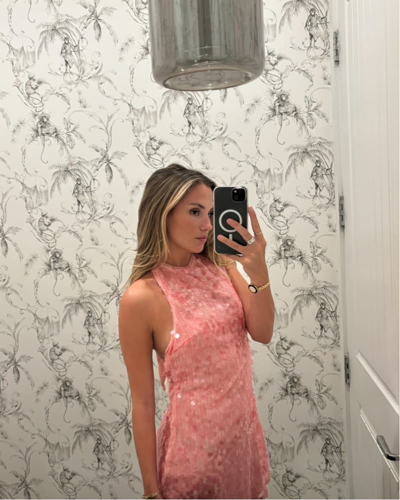 Zara Sequin Pink Dress - Image 3