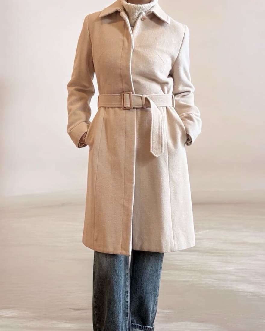 Angora 100% wool ivory coat - Image 3