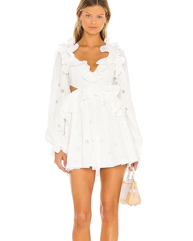 Majorelle Mariapa Mini Dress In Ivory - Image 1
