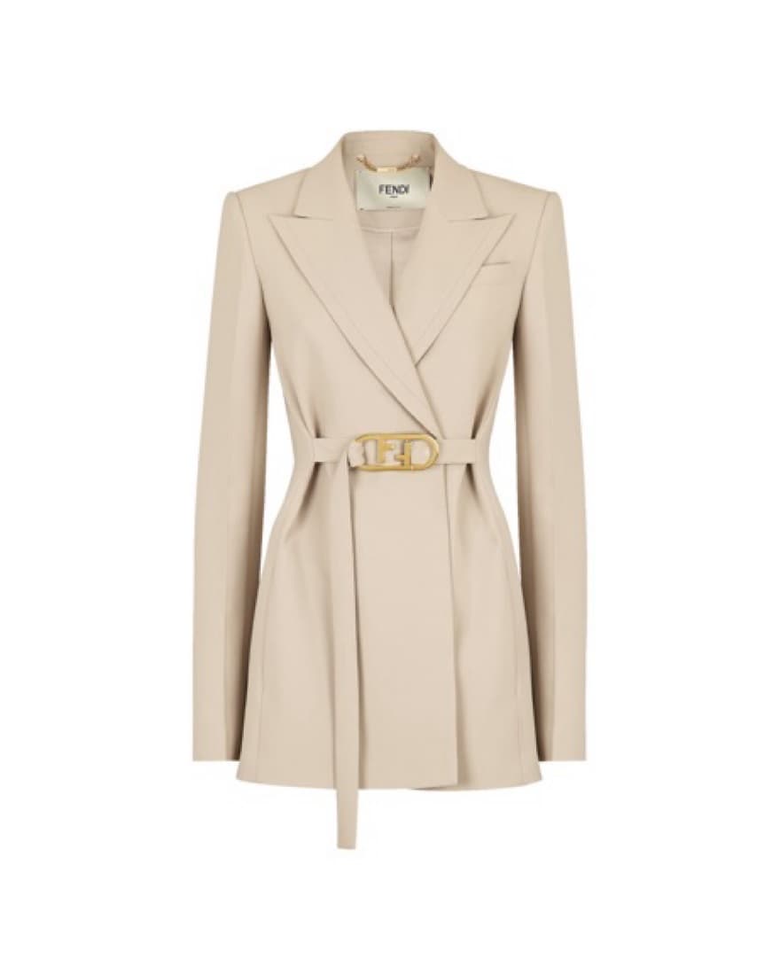 FENDI Blazer With Gold Logo Belt - Image 1