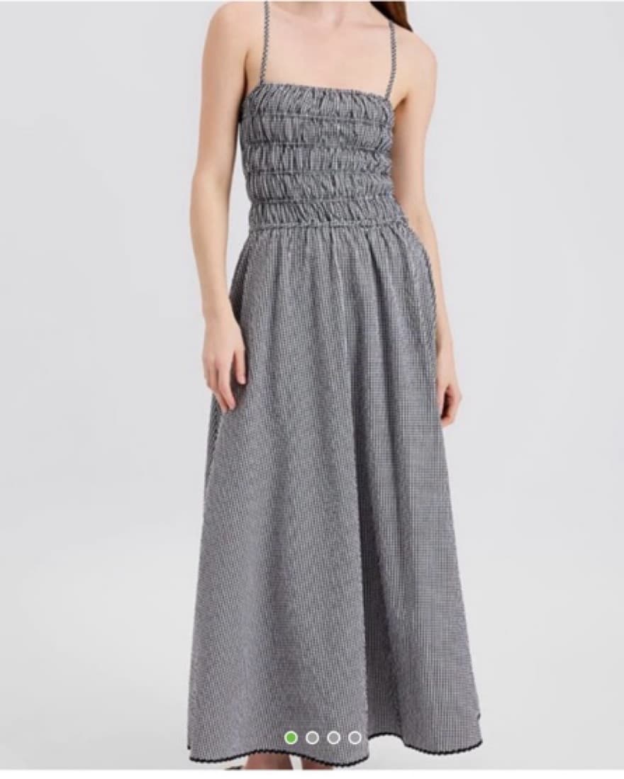 Gingham Delta Midi Dress  - Image 3