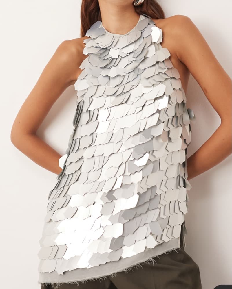 Arrange Sequin Halterneck Lowback Tunic  - Image 1