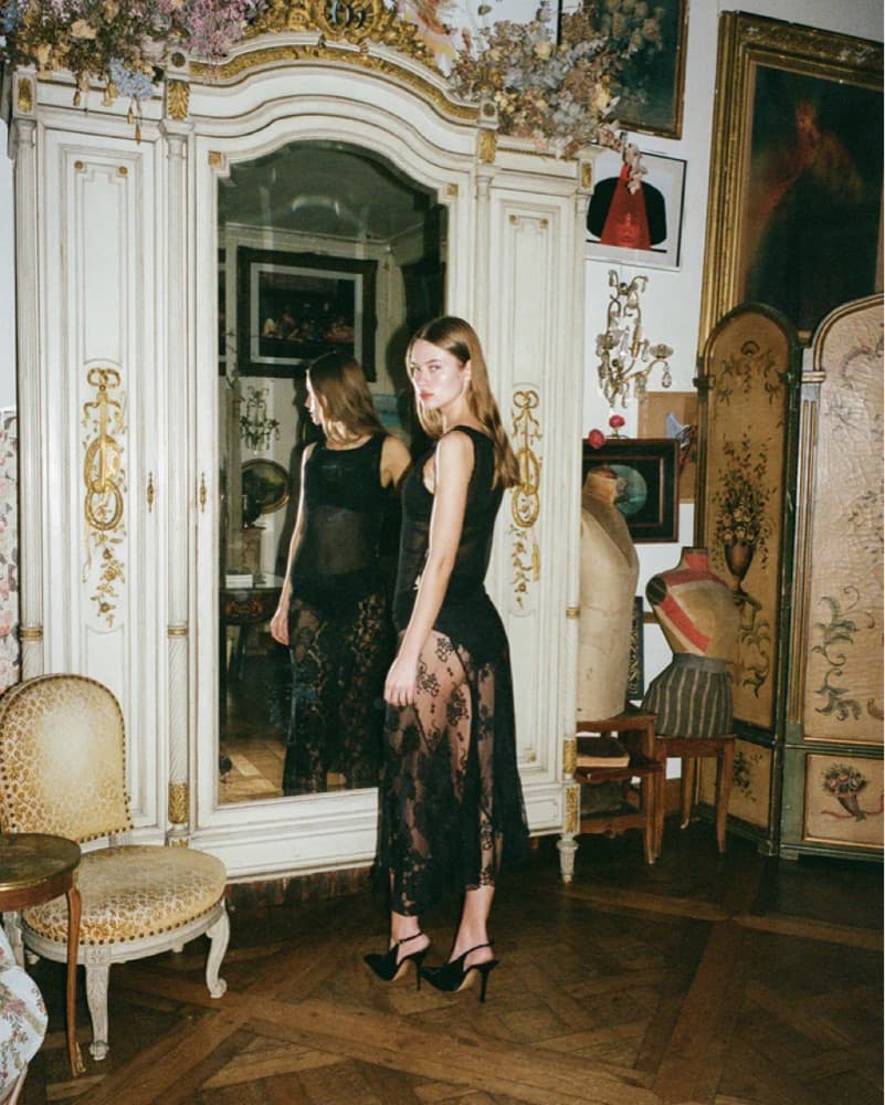 With Jean Alexis Lace Midi Skirt - Image 3