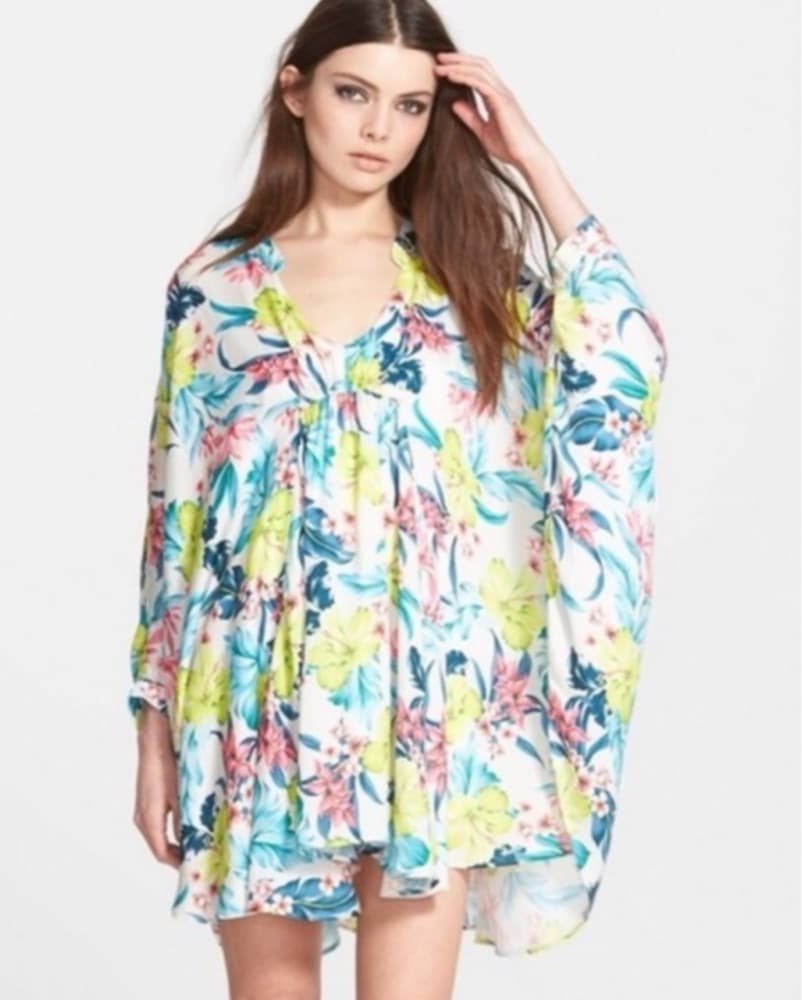Vibrant Floral Midi Dress Oz - Image 1