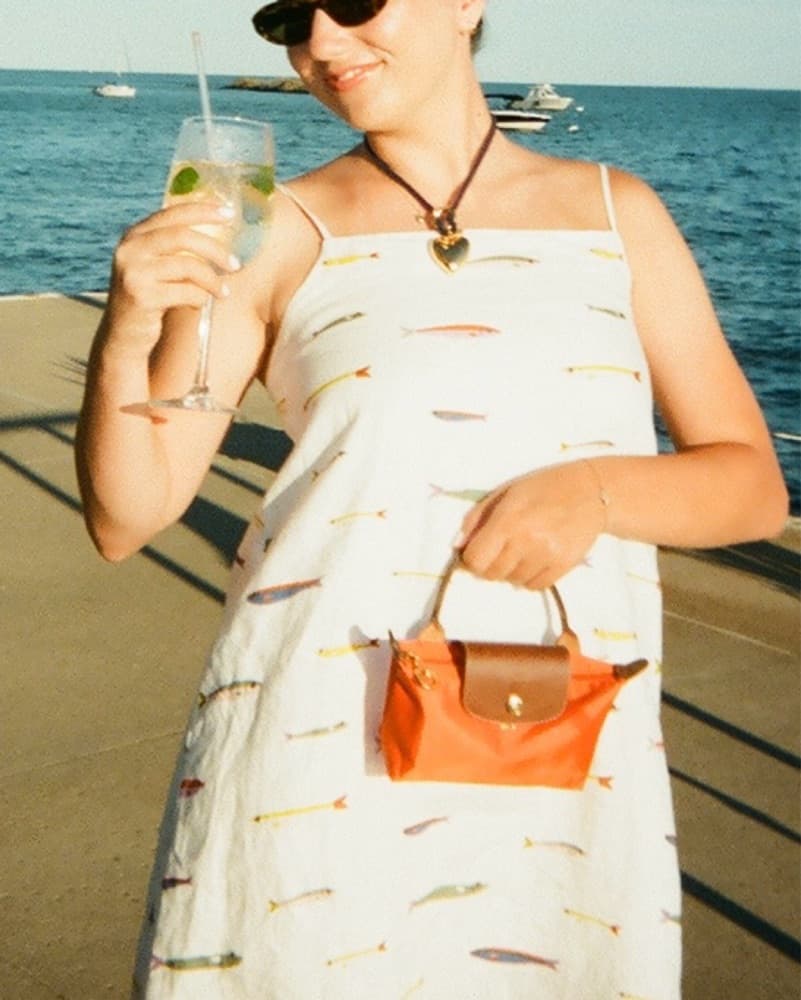 Orange Mini Longchamp  - Image 1