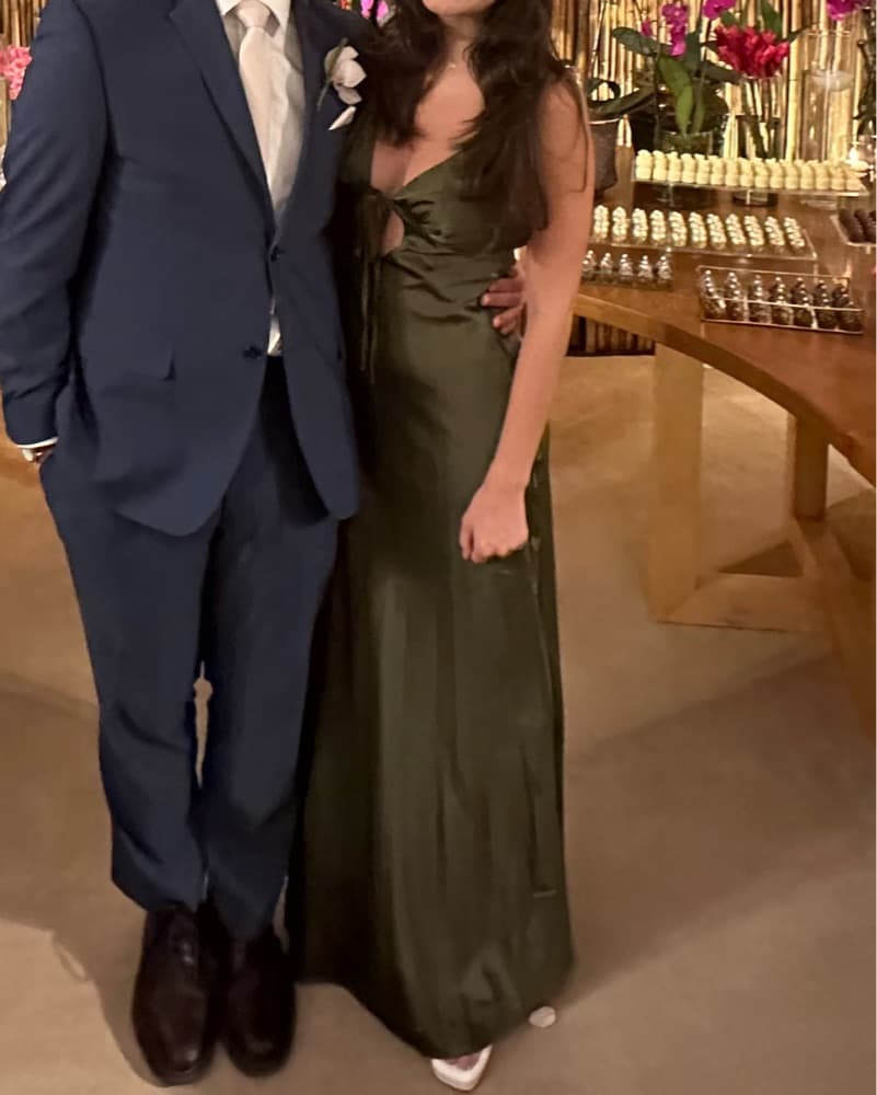 Dark Green Elegant Maxi Dress - Image 2