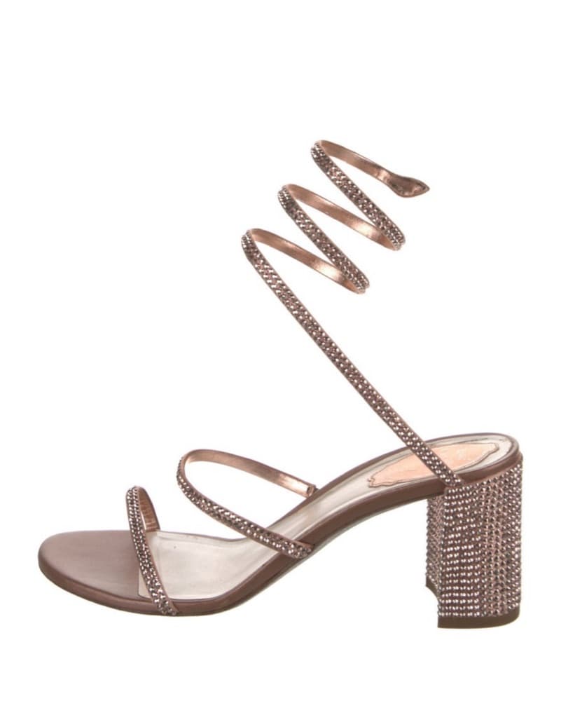 Elegant Crystal-Embellished Sandals - Image 1