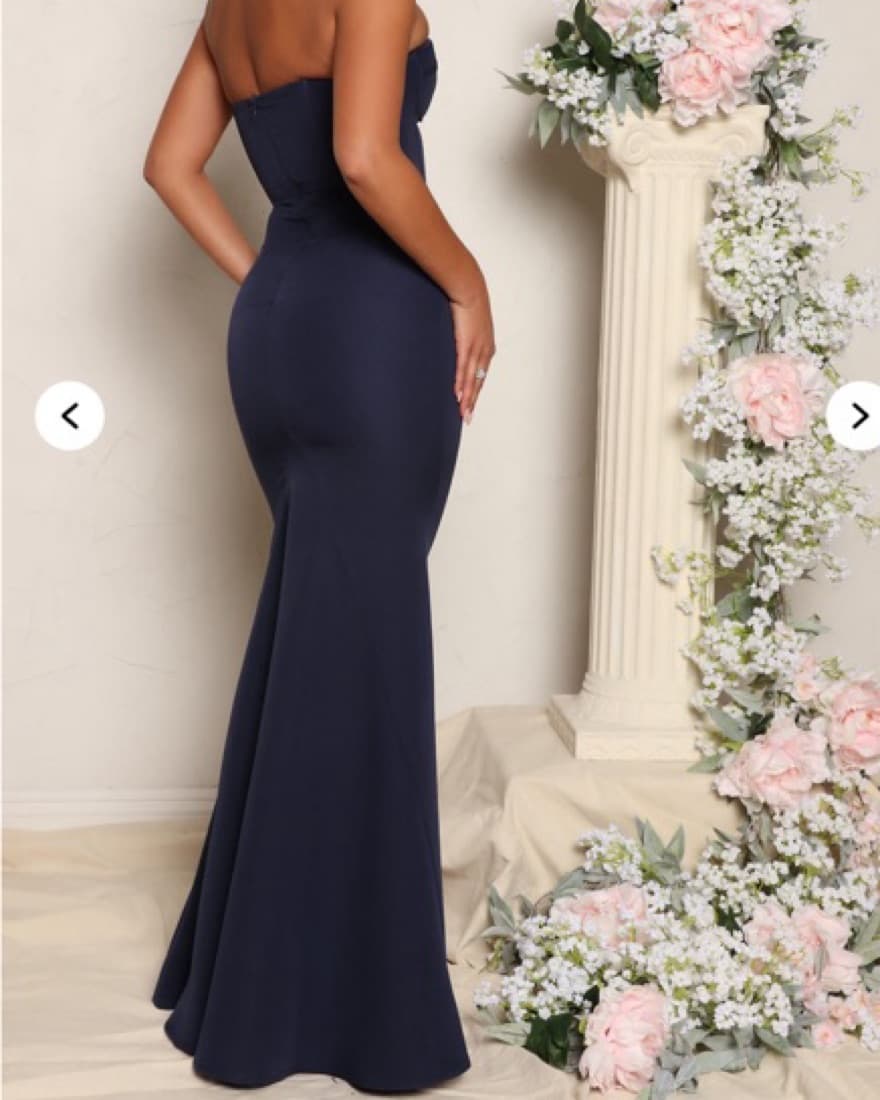 fashion nova navy blue maxi gown - Image 3