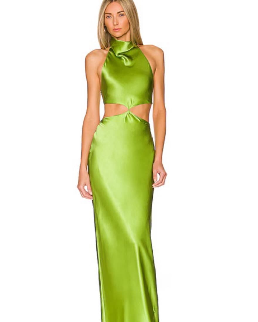 Amanda Uprichard Green Silk Gown - Image 1