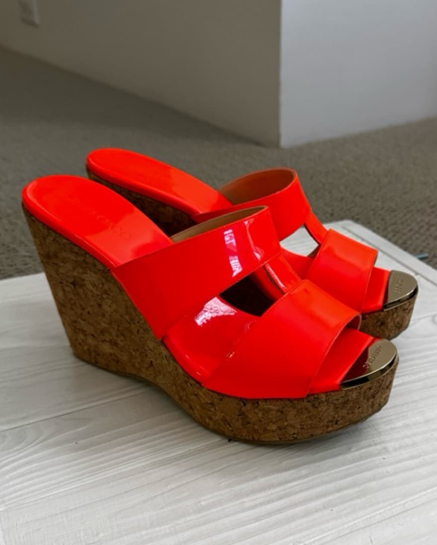 Neon Jimmy Choo Wedges  - Image 3