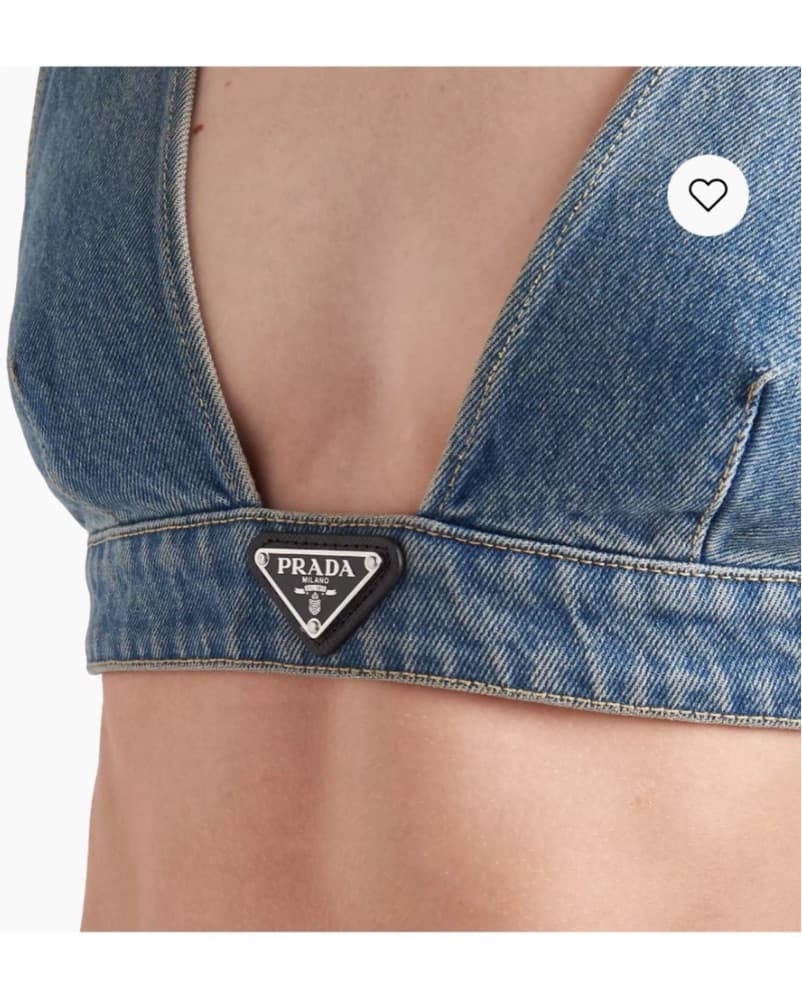 Prada Denim Bralette - Image 4