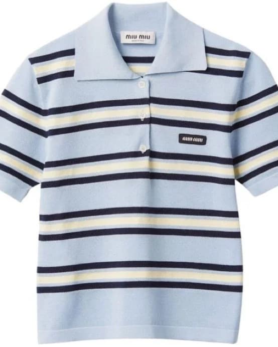 Miu Miu Striped Polo - Image 4