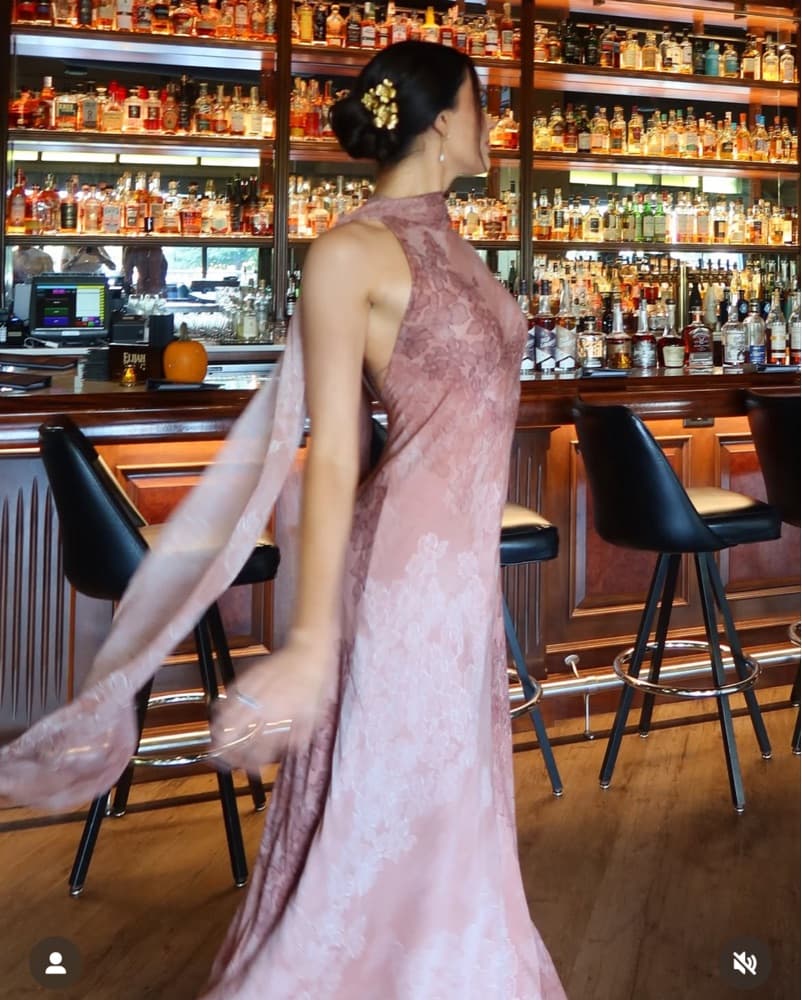 Reiss Mauve Chiffon Gown - Image 1