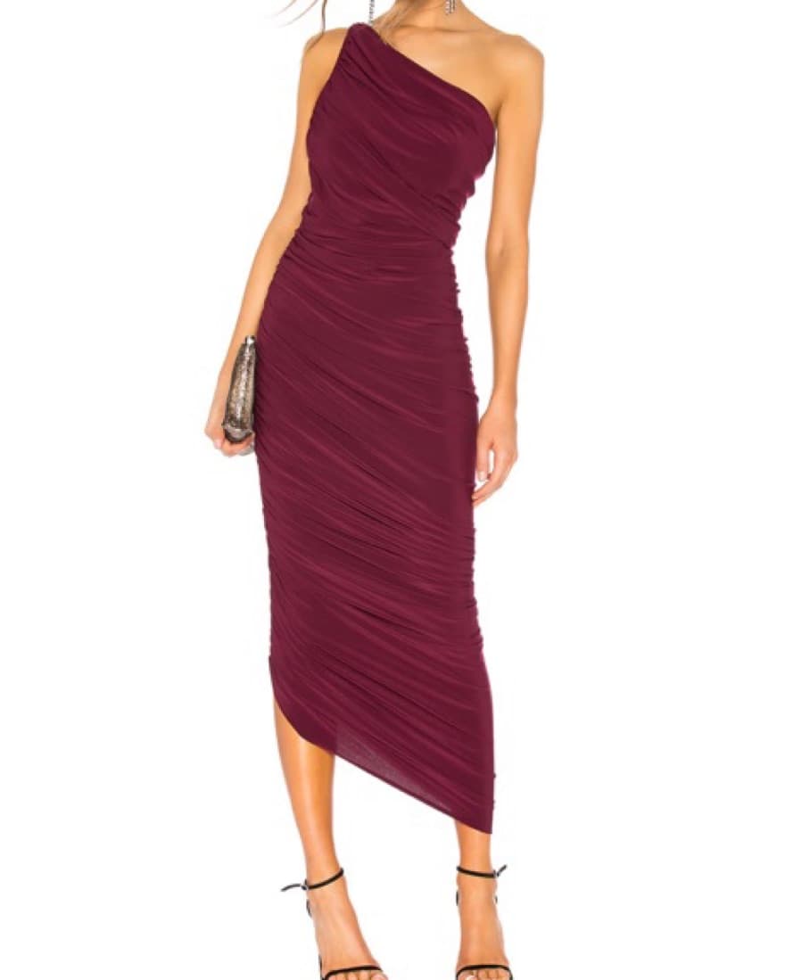 Norma Kamali Diana Gown in Plum  - Image 3