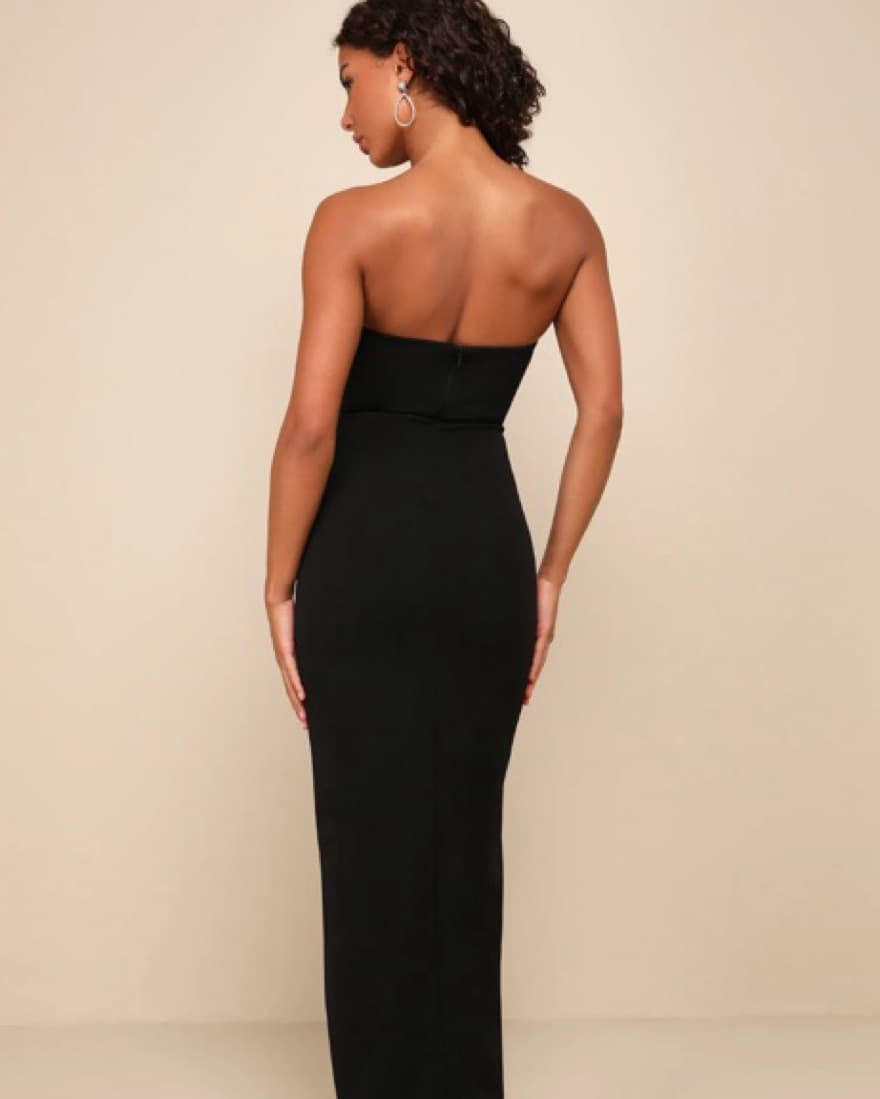 Black strapless dress  - Image 2