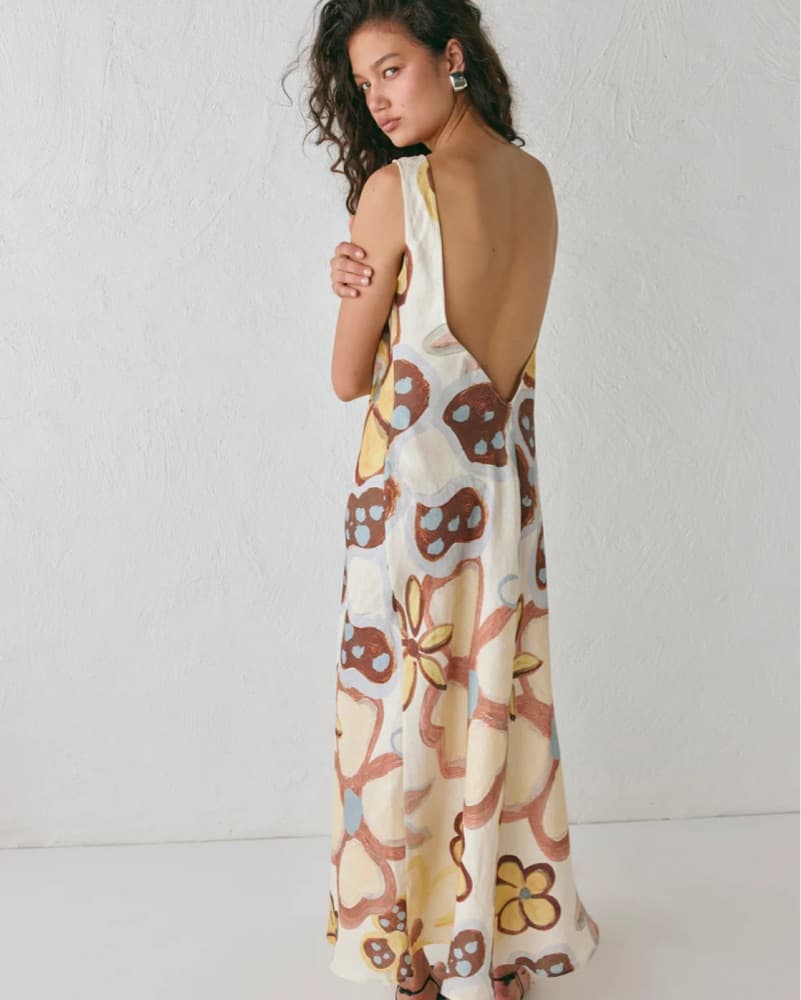 VRG GIRL Art Of Bloom Linen dress  - Image 1