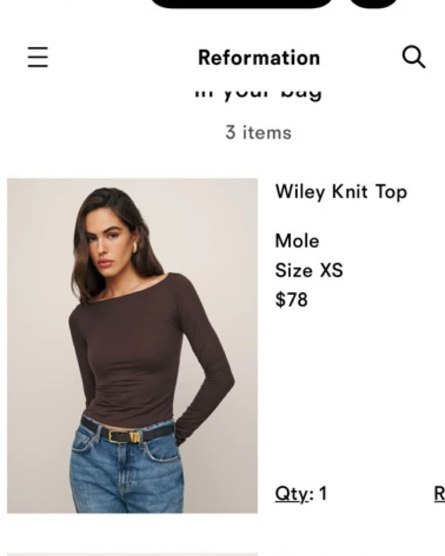 Reformation Brown Top - Image 2