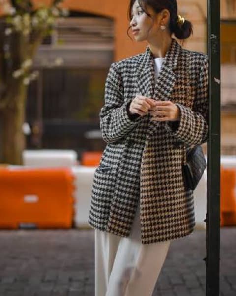 Anine Bing Kaia Houndstooth Plazer - Image 3