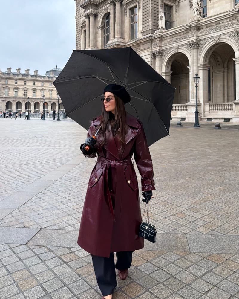 $995 Alice & Olivia Oxblood Trench Coat - Image 1