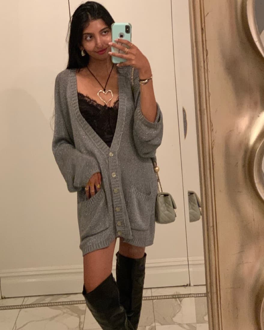 Designer Vintage Silver Cardigan  - Image 2