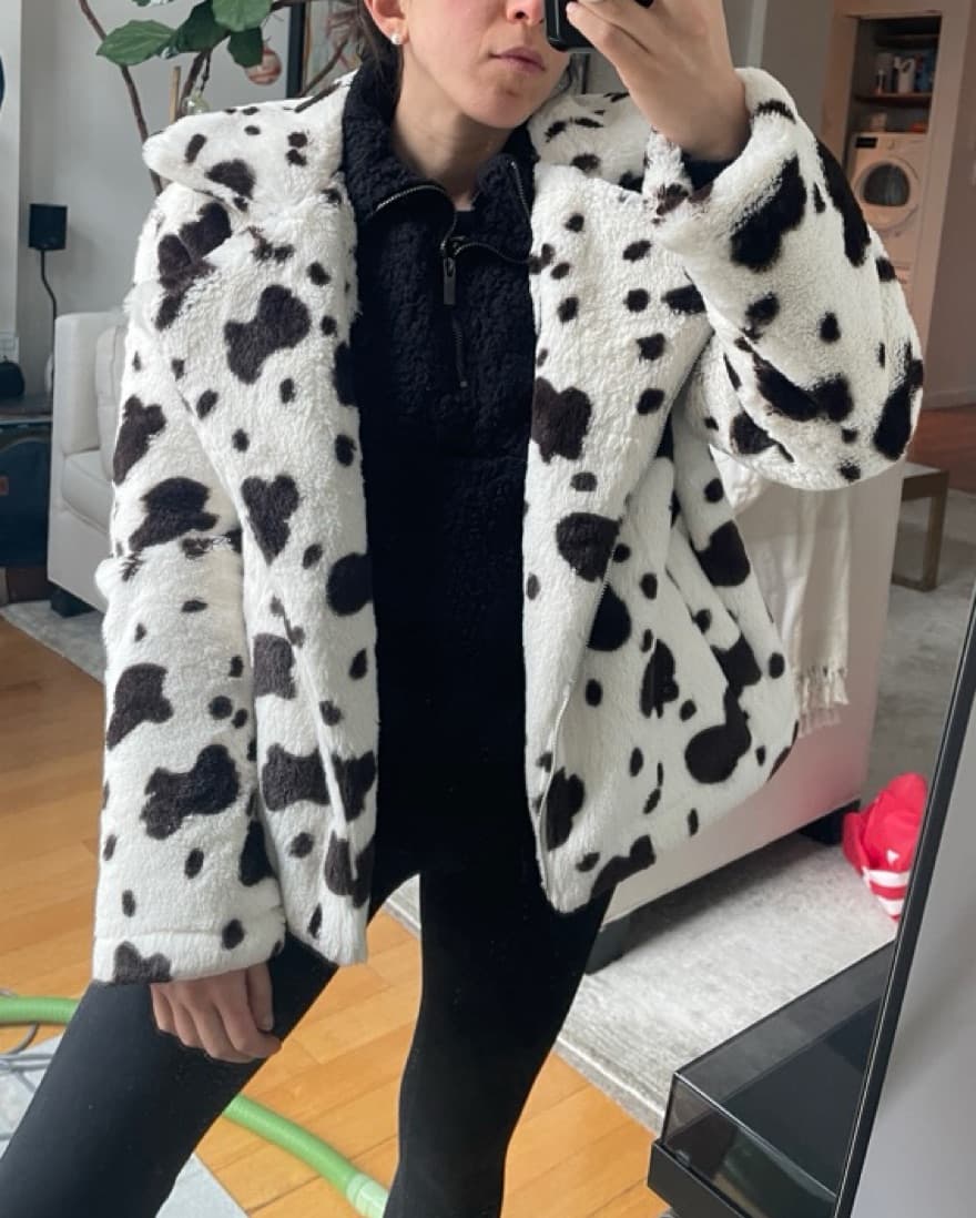 Cow print Furry Jacket - Image 3