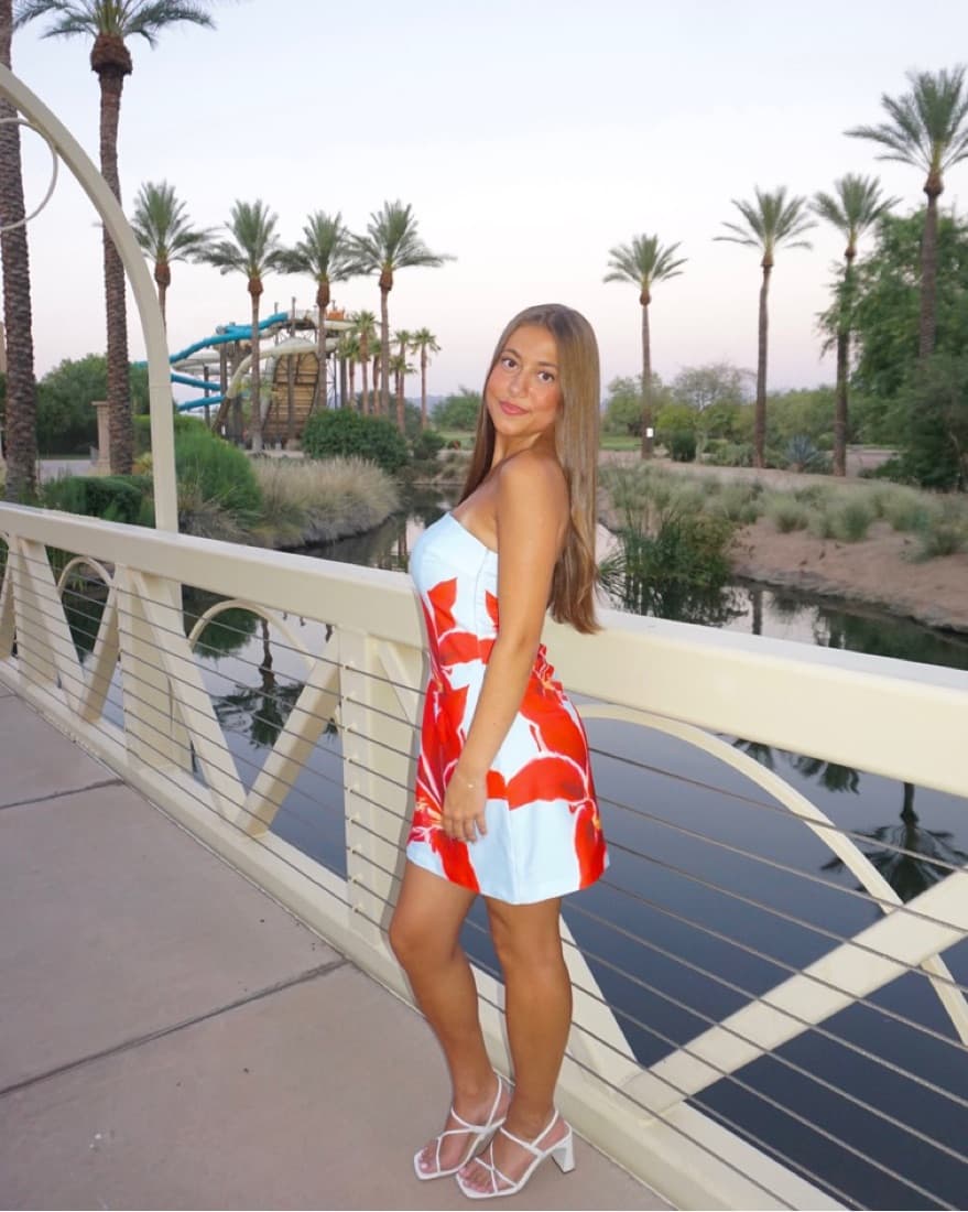 Primrose Mini Dress In Red Lily - Image 1