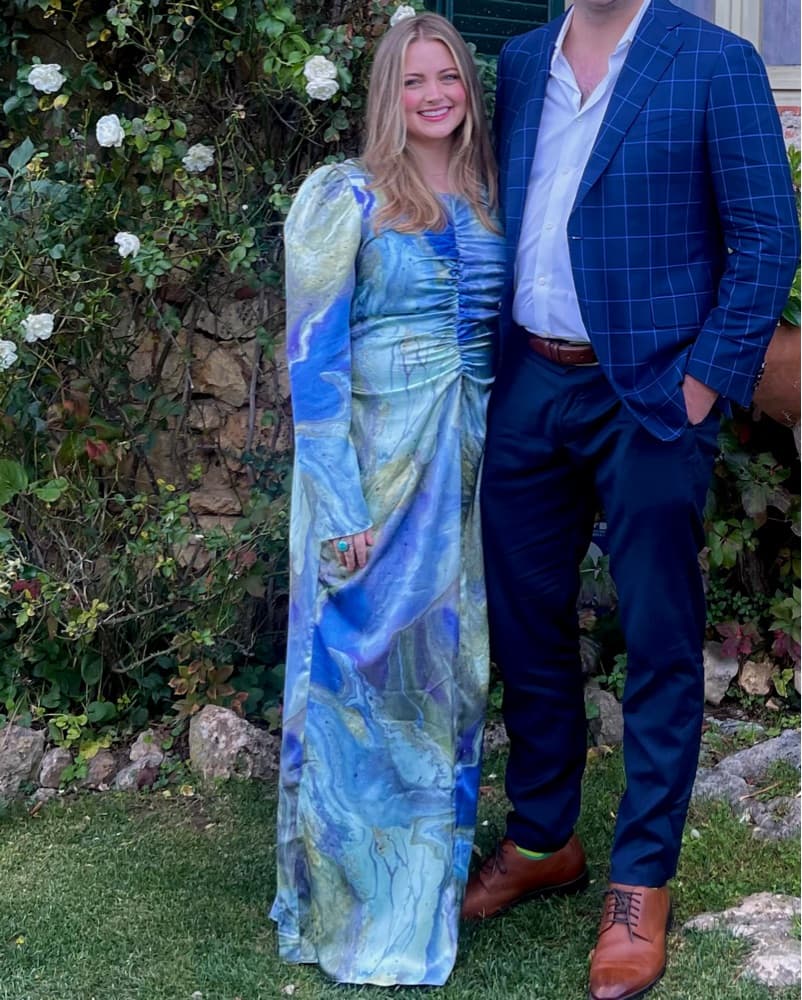 Satin Marble Maxi Dress - Image 7