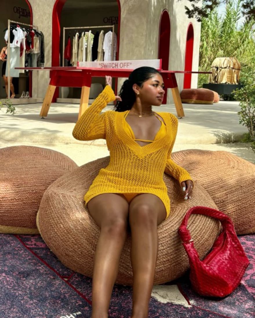Monday Swimwear Crochet Mini Dress - Image 2